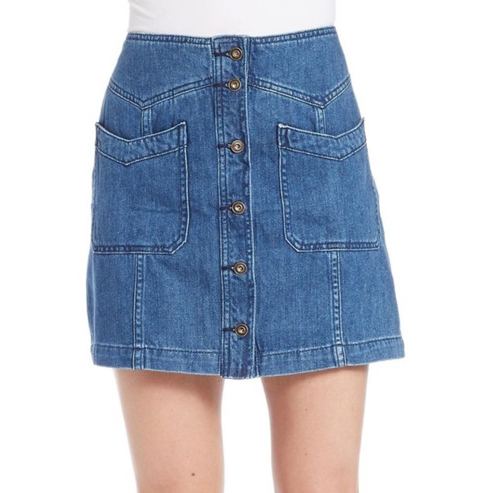 Free People Jean Skirt 8